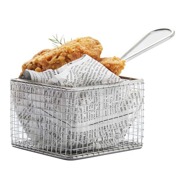 

colanders & strainers 1pcs fried basket commercial snack box 304stainless steel french fries chicken el restaurant 2021 supplies quality diy