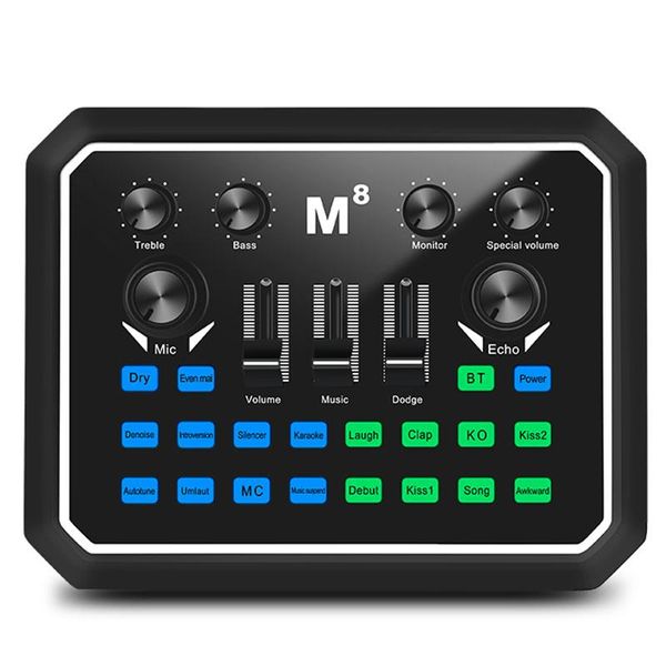 

sound cards m8 card digital live mixer microphone is suitable for singing equipment k song recording