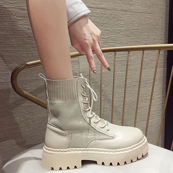 

ankle 2021 autumn winter women boots woman non-slip fashion pu leather motorcycle keqs, Black