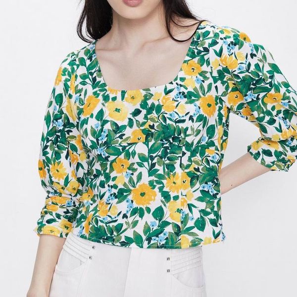 

two piece dress women blouse and skirt 2021 fashion chic shirt mini skirts female summer floral sets, White