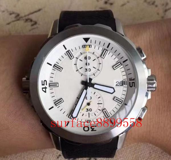 

2021 mens sport watches chronograph wristwatches japan quartz movement steel case black rubber strap reloj de lujorelogio masculino watch ma, Slivery;brown