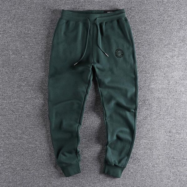 

men's pants 2021 knitting casual trend dark green embroidered sports trouser for promotion 526, Black