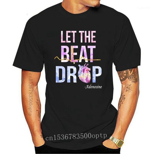 

men's t-shirts let the beat drop adenosine ( version) t-shirt, White;black