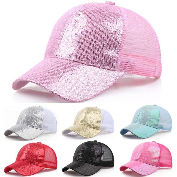 

visors cap sequins shiny messy bun snapback hat sun caps, Blue;gray