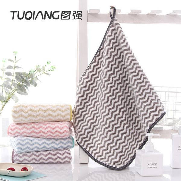 

towel cationic coral velvet water wave absorbent soft dry hair couple