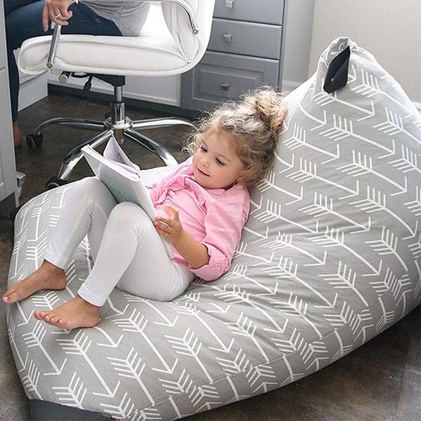 

storage bags childrens toy chair canvas portable kids organizer with zipper bean bag stuffie seat for toddlers