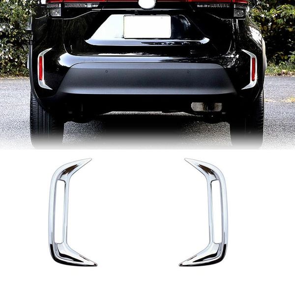 

fishing accessories for toyota yaris cross 2021 chrome rear fog light lamp cover trim frame sticker bumper spoiler