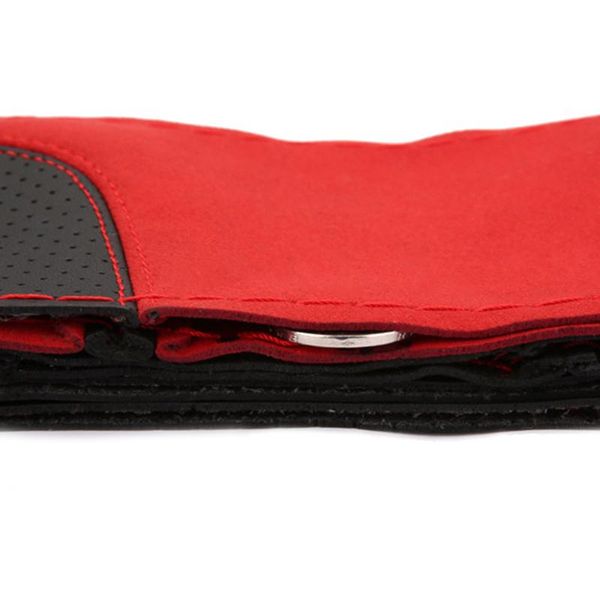 

steering wheel covers black and red cover fits 15\\\" universal 38cm accessories