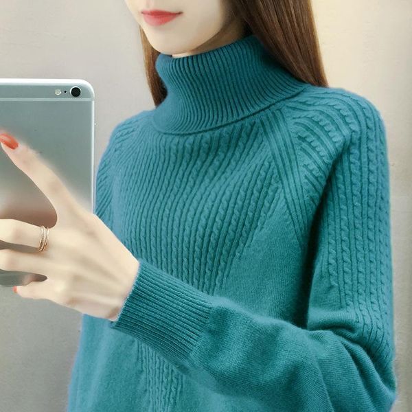 

women's sweaters long sleeve women turtleneck sweater autumn winter cashmere thick warm oversized knitted jumper pull femme, White;black