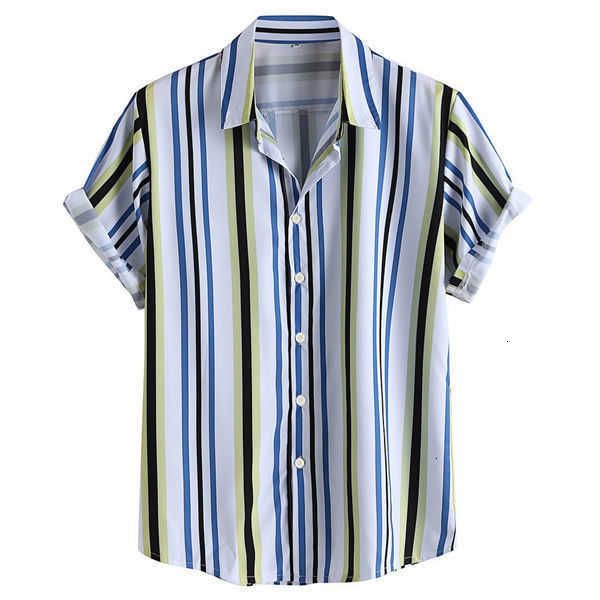 

men's casual shirts mens breathable striped blouse turn down collar short sleeve loose work autumn shirt 1hmq, White;black