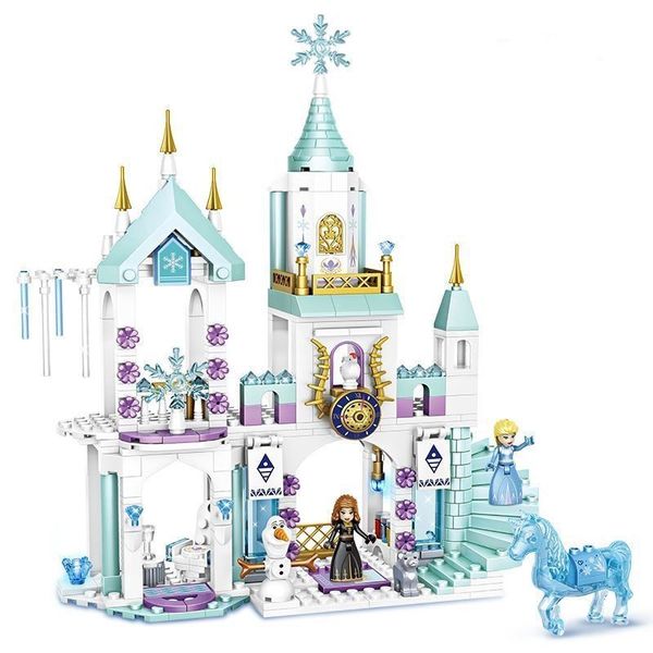 

blocks friends series 7008 the a and e's ice playground castle house set movies diy building block toys for girls kids creative gifts 1