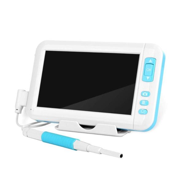 

3.9mm video otoscope camera 1080p ear inspect earwax digital endoscope cleaning tool 4.3 inch screen hd display ip cameras