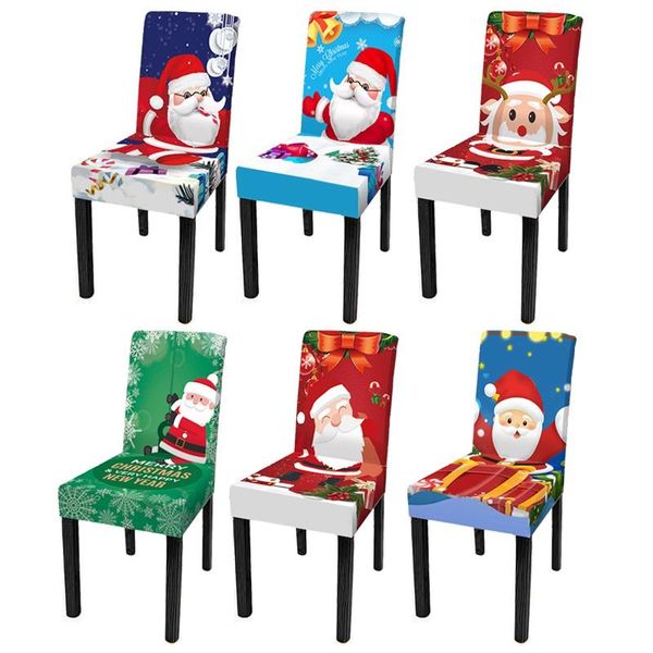 

chair covers xmas santa claus cover christmas cartoon recliner elastic soft office case home festival decoration