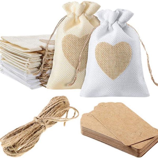 

gift wrap 10pcs linen drawstring bags for jewelry display pouch box packaging bag wedding burlap diy