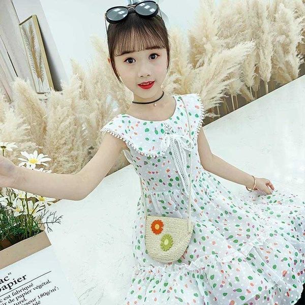 

girls casual 2021 dress summer 11 children's clothing 9 girls fashion chiffon elegant dresses girls party dress 10 to 12 years, Red;yellow