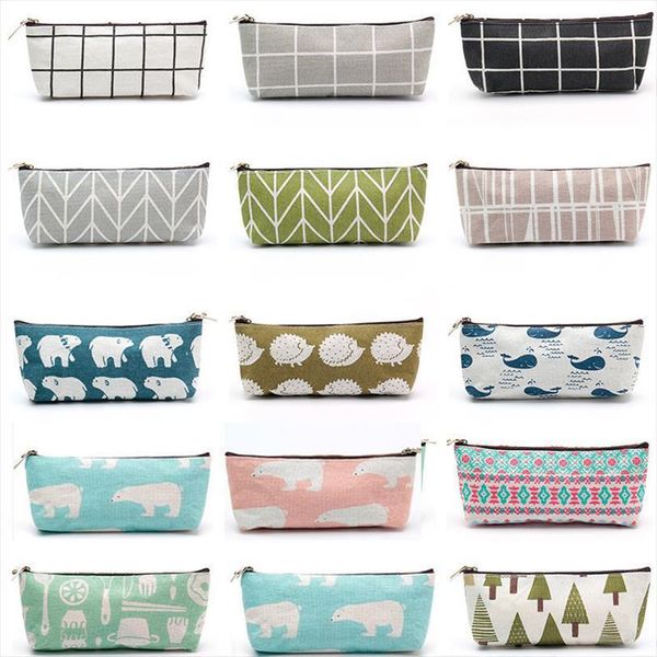 

women small cosmetic organizer bag set cute travel makeup girl lipstick brush school pencil case pouch purse