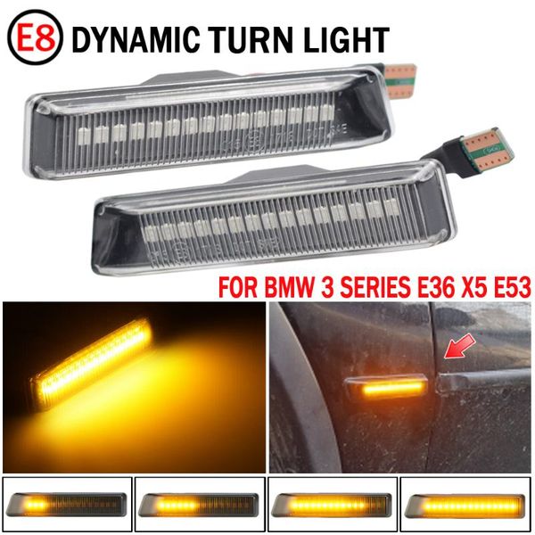 

2pcs dynamic side marker indicator sequential light for serie 3 e36 x5 e53 led emergency lights