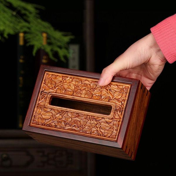 

annatto tissue box handmade crafts carving wooden deskthe removable decorative works of art holder boxes & napkins