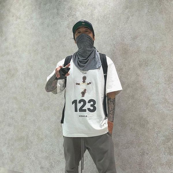 

2021 usa spring summer little boy number t shirt fashion oversize men women high street casual cotton tee skateboard tshirt, White;black
