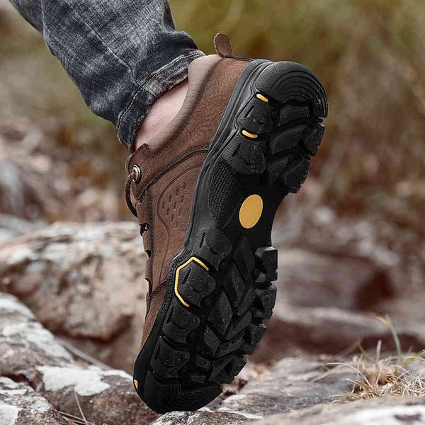 

dress shoes fashion men's casual sneakers man quality genuine leather comfortable footwear outdoor light hiking shoes s6vp, Black