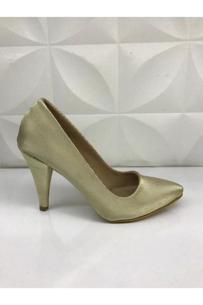 

dress shoes gold color stiletto, Black