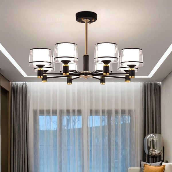 

pendant lamps modern black led lights living dining room decor lamp dimmable hanging light fixtures suspension luminaire