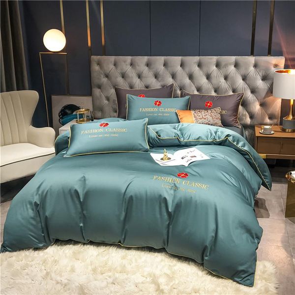 

bedding sets wash cotton embroidery set solid duvet covers  king 220x240 bedclothes bed sheet linens cover 150 comfortable