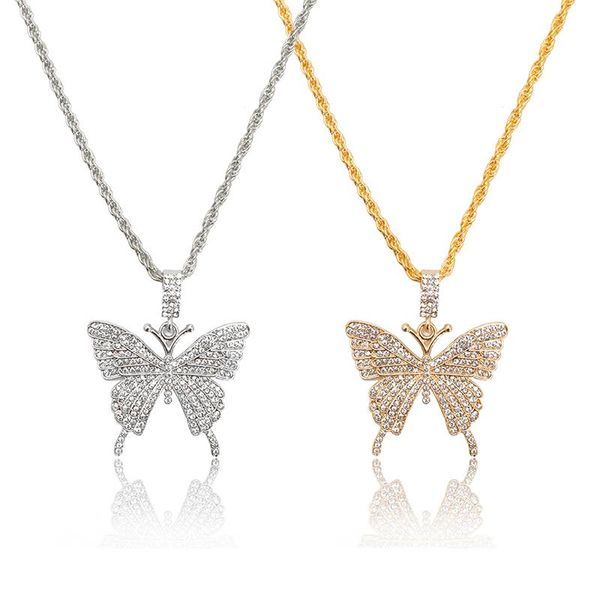 

pendant necklaces inset necklace for women crystal chain statement lady party jewelry choker, Silver