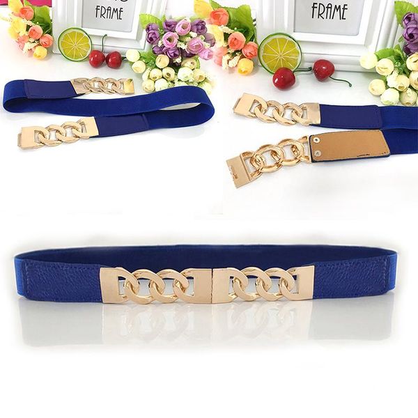 

belts elastic wide women waist belt gold color chain ladies dress fashion coat sweater female waistband, Black;brown