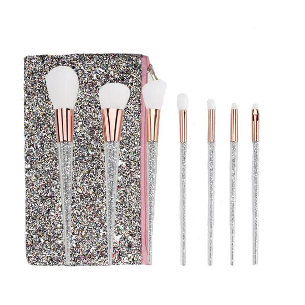

makeup brushes 5/7pcs diamond set professional beauty highlighter powder foundation concealer blending make up brush tool kit