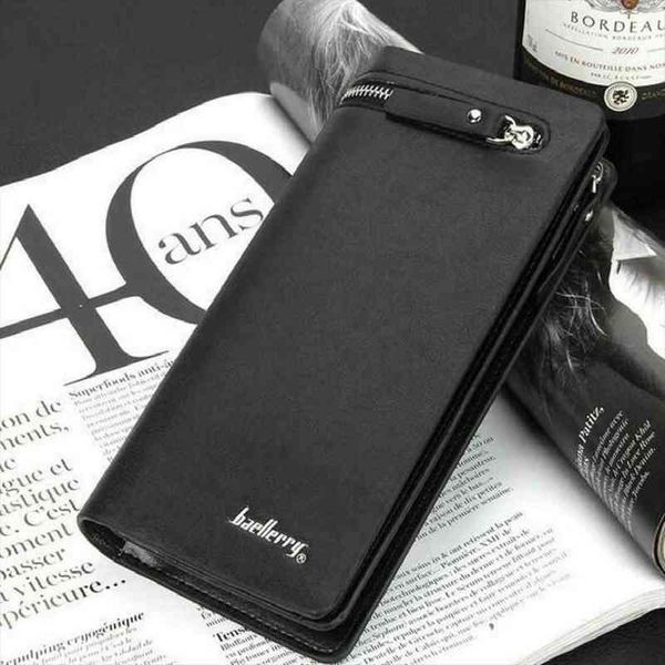 

mens leather wallet zipper long clutch wallets classic wallest bifold id credit card holder purse portefeuille portfel, Red;black