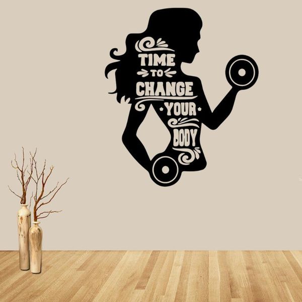 

wallpapers girls gym bodybuilding wall decal removable art wallpaper mural