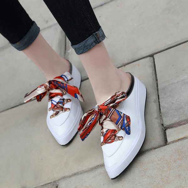 

slippers wedges heels platform woman gold white flat sandals for women fashion comfortable mules femme pompes, Black