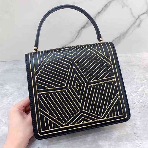

designer bagsnew gold thread embroidery female handbag snake bone chain small 20cm multi-compartment fashion 2021 crossbody high-quality sen