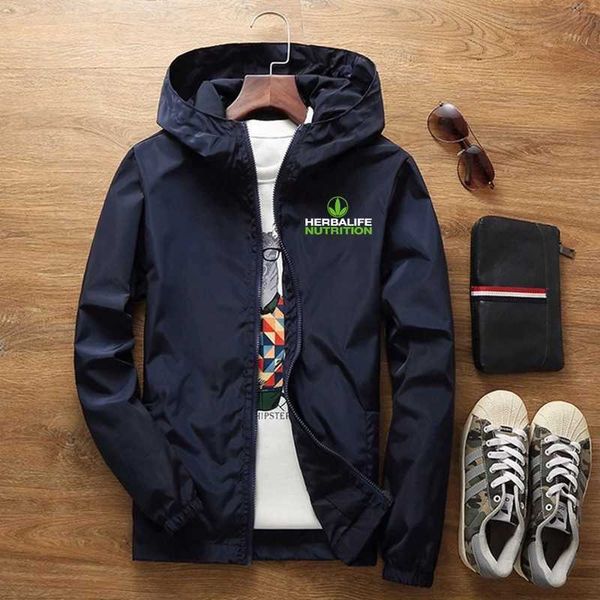 

herbalife men's hoodie, coat, windbreaker, fashion, Black;white