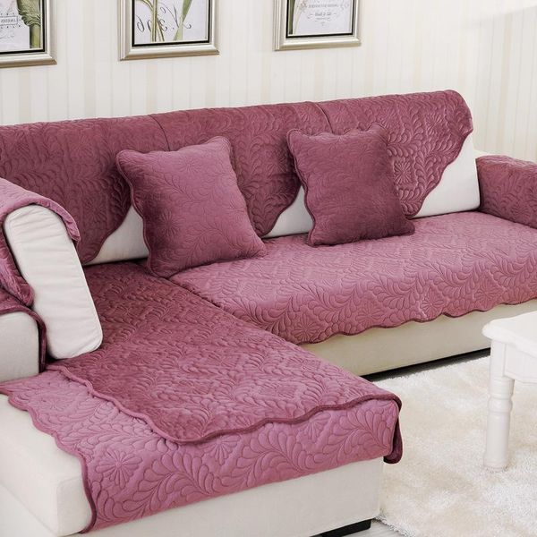 

chair covers winter super soft short plush sofa cushion(only one piece) fabric simple modern non-slip cushion towel