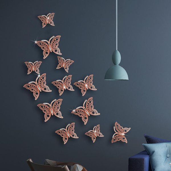 

wall stickers 3d layered butterfly decor removable hollow mural decals diy decorative art crafts for baby room
