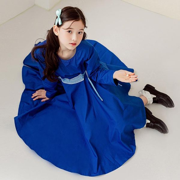 

girl's dresses 2021 autumn kids dress teenager girl cotton midi children clothes long sleeve irregular girls 6 8 10 12 14 years, Red;yellow