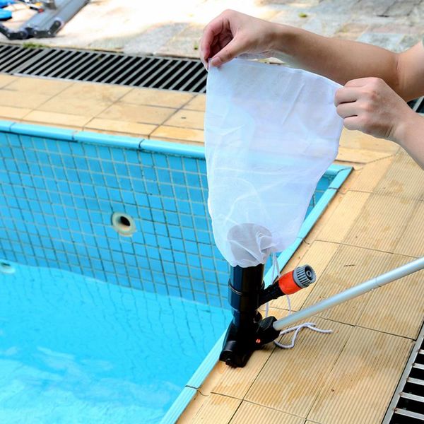 

pool & accessories lightweight vacuum cleaner swimming manual floor debris remover with mesh bag spa cleaning tool