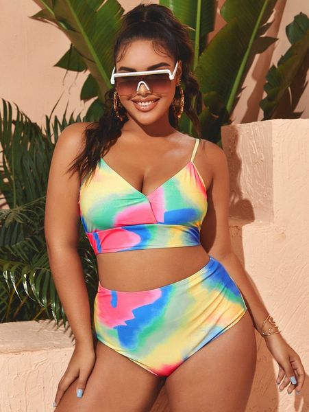 

plus ombre bikini swimsuit c6gd#, Black