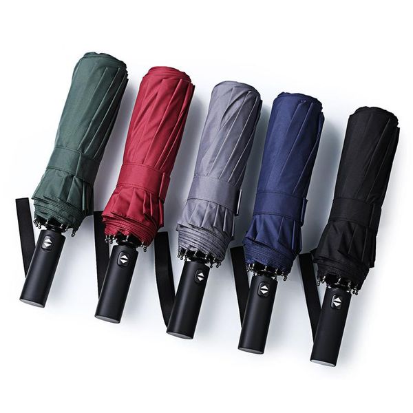 

umbrellas business automatic umbrella windproof anti-uv protection folding portable travel rain women man gift b50
