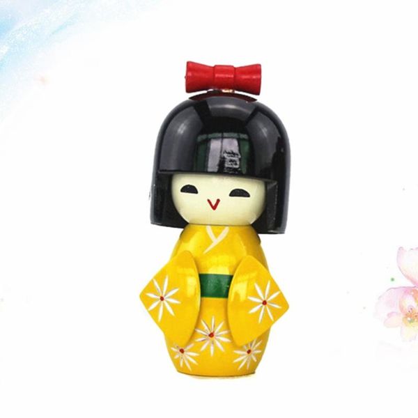 

decorative objects & figurines japanese doll ornaments kimono puppet for garden bonsai home decoration (medium chrysanthemum yellow first)