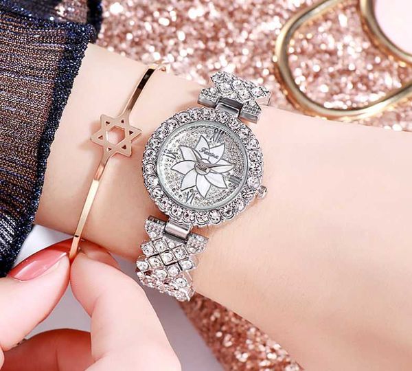 

women quartz watch fashion bling casual ladies female gold crystal diamond leopard for clock wristwatches, Slivery;brown