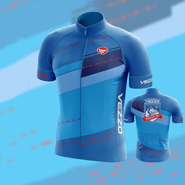 

racing sets vezzo's 2021 tights, cycling jerseys, quick-drying wicking short-sleeved team uniforms, outdoor and indoor running sportswe, Black;blue