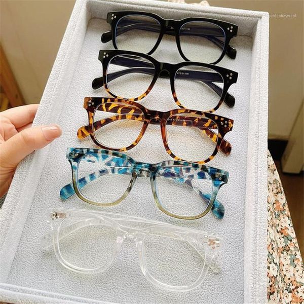 

sunglasses fashion anti-blue glasses women & men optical eyewear rice nails eyeglasses square frame anti-uv spectacles, White;black