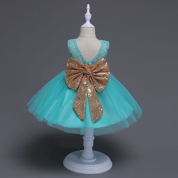 

girl's dresses focusnorm 0-5y kids baby girls sleeveless bowknot decoration fashion dress for party wedding c0228, Red;yellow