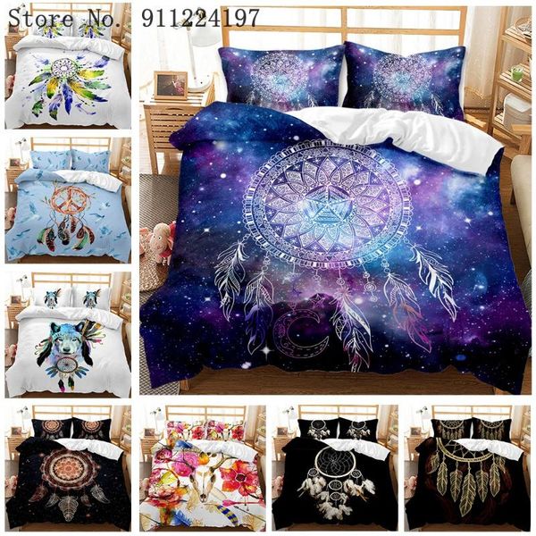 

bedding sets bohemian dream set king  size colorful catcher duvet cover with pillowcase bedspread 2/3 pcs