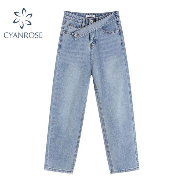 

vintage high waist pencil jeans pants for women summer streetwear skinny female denim buttons zipper ladies 210430, Blue