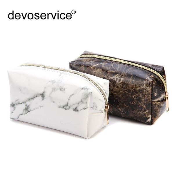 

marble pattern pencil bags multi-function pen bag multicolor girl handbags sundries cosmetic school student supplies