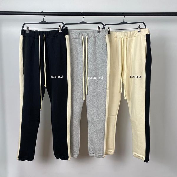 

men's pants 2021 carl's patchwork sweatpants 100% 1:1 jogger loose oversized trousers hip hop cotton hoodie, Black